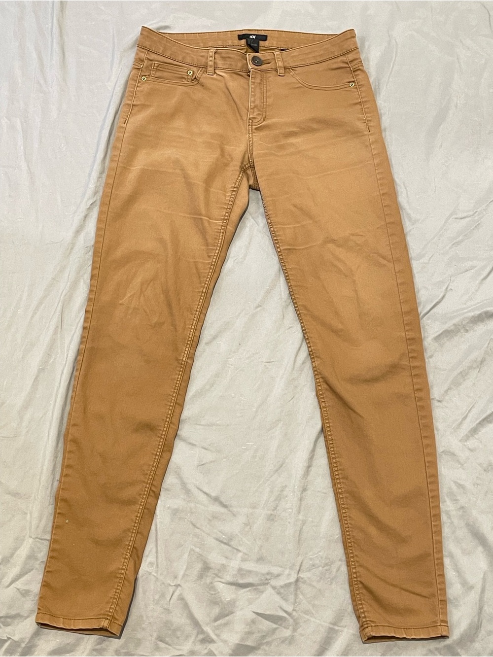 H&M Everyday Camel Brown Stretch Skinny Pants ✨ Size 6